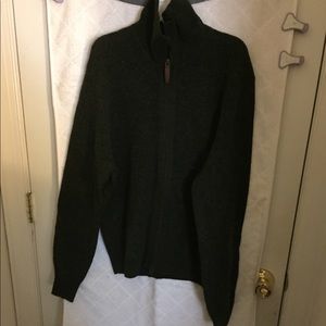 Jos a banks dark green zip up.  Size small